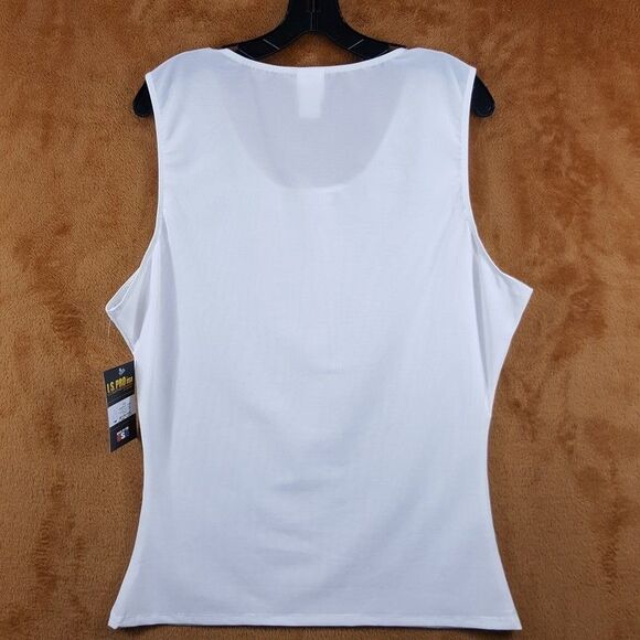 INSTA SLIM Shirt Mens 2XL White Compression Muscle Tank Power Mesh - Picture 6 of 9